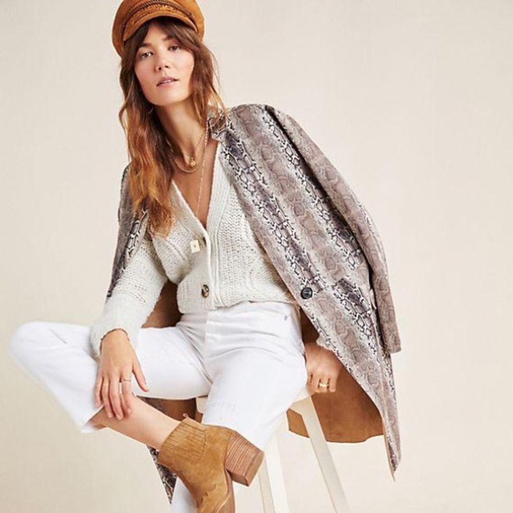 Blanknyc Suede Snakeskin Coat